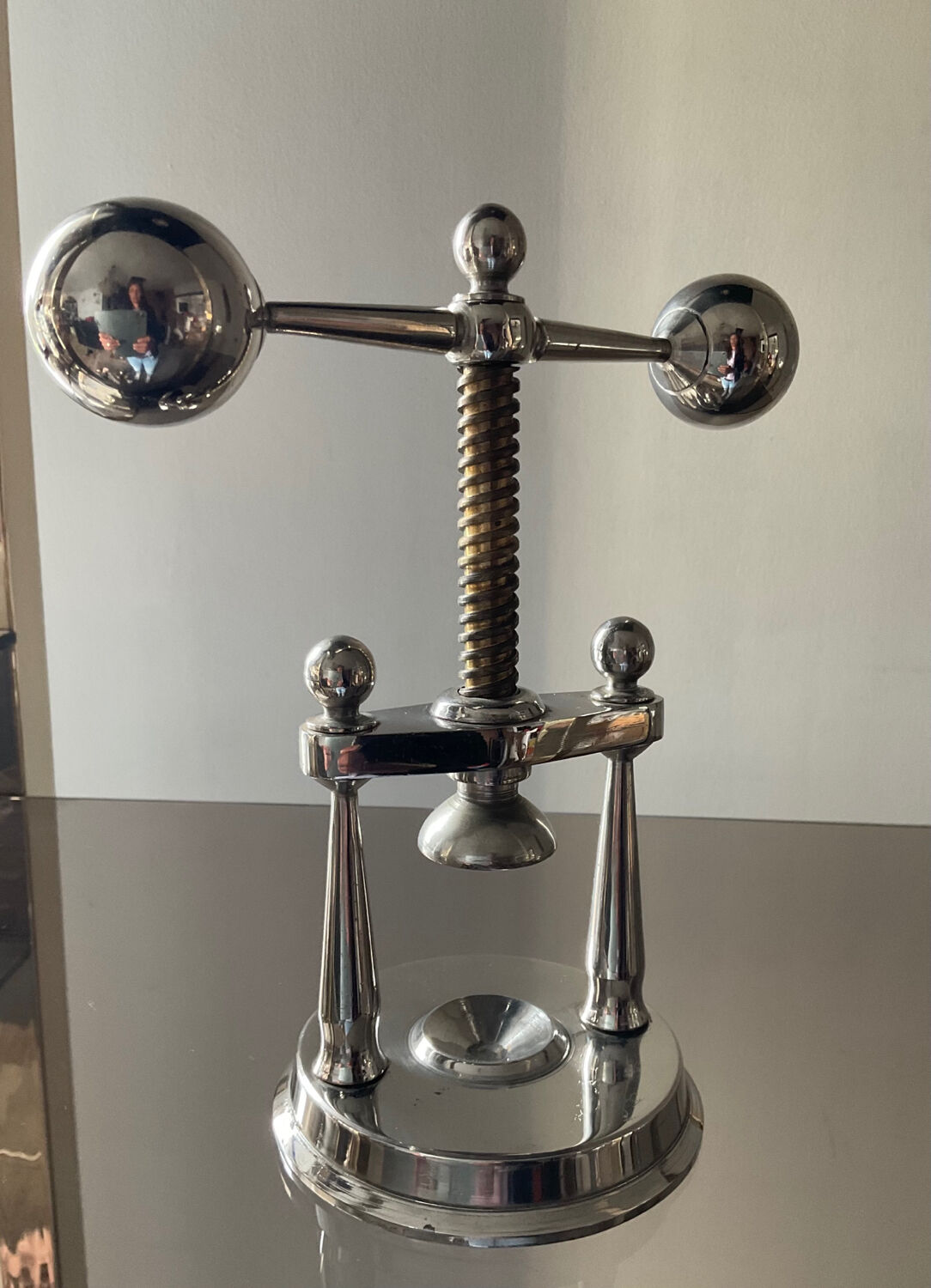 Art Deco nutcracker in chromed metal