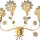 Palwa Hollywood Regency vergoldet Wandlampe Messing Swarovski Kristallen
