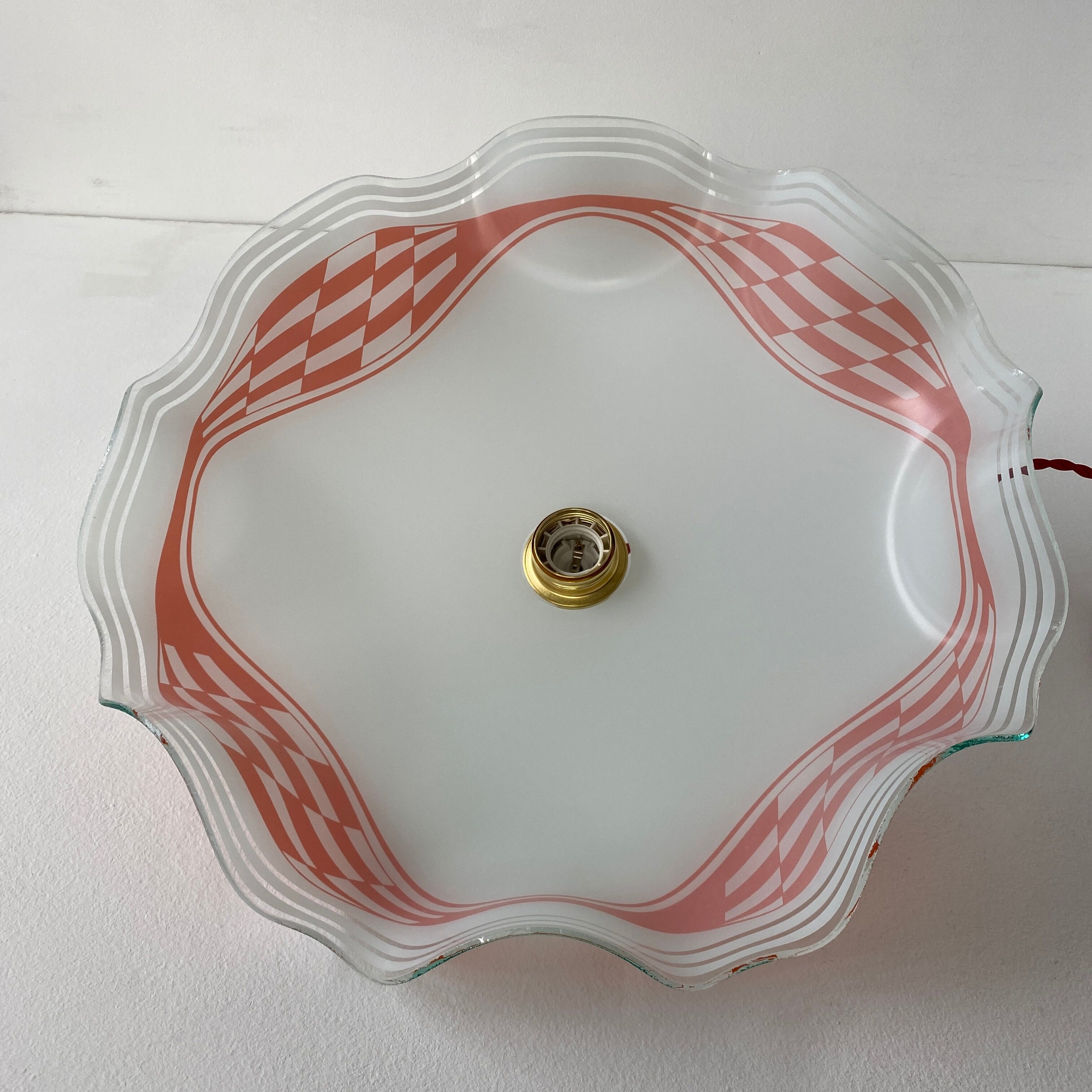 Suspension verre 1970 vintage