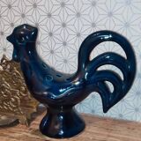 Coq pique fleurs zoomorphe bleu