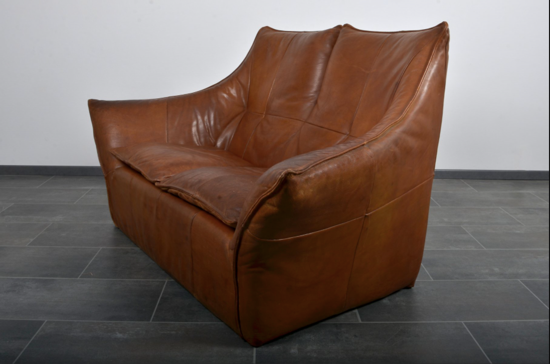 Denver 2-seater leather sofa by Gerard van den Berg for Montis 1970