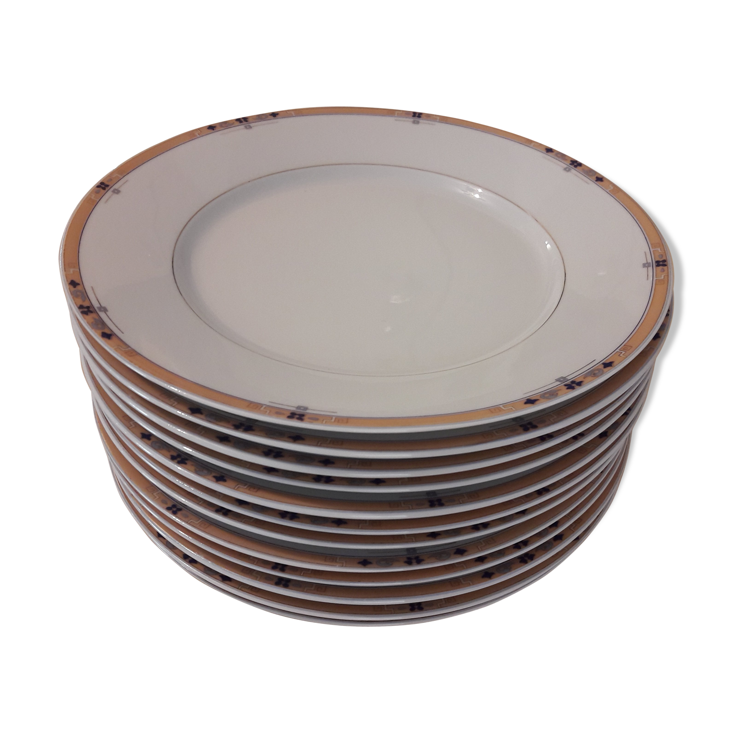 Lot De 3 Assiettes Creuses Philippe Deshoulieres Limoges – Modèle California – Porcelaine Blanche – 18,5 Cm