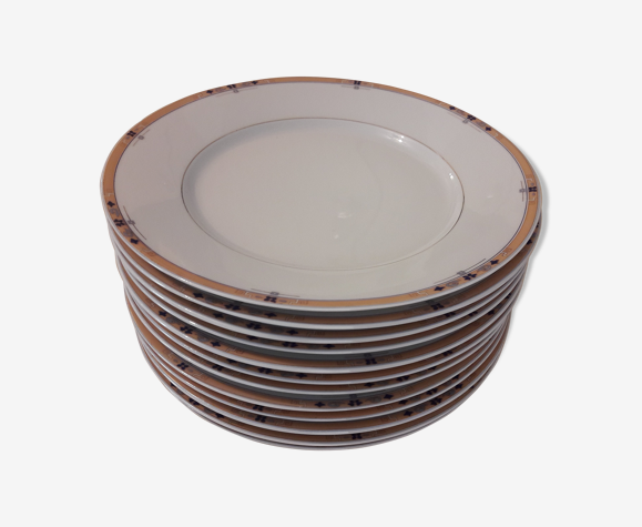 Lot de 12 assiettes porcelaine de limoges Philippe Deshoulières | Selency