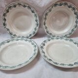 Assiettes en faïence XIXeme Céranord St Amand