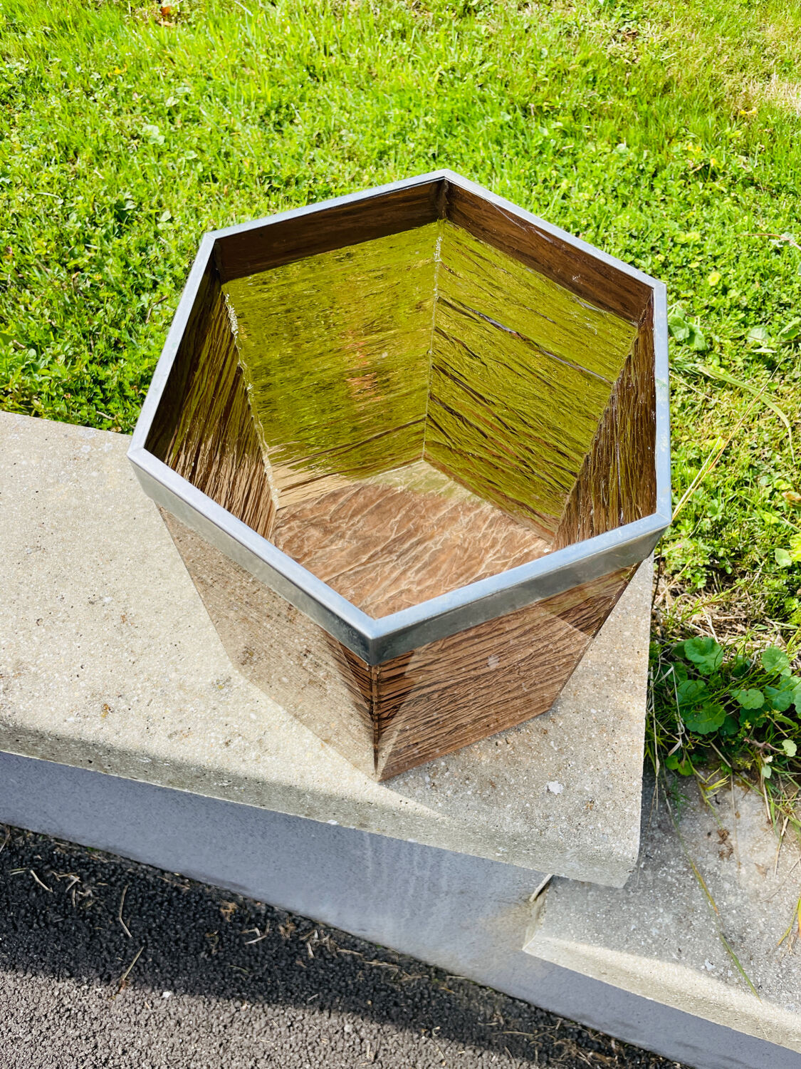 Plexiglas office basket 1970
