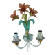 applique ancienne lampes XX tôle Fleurs Lys vintage