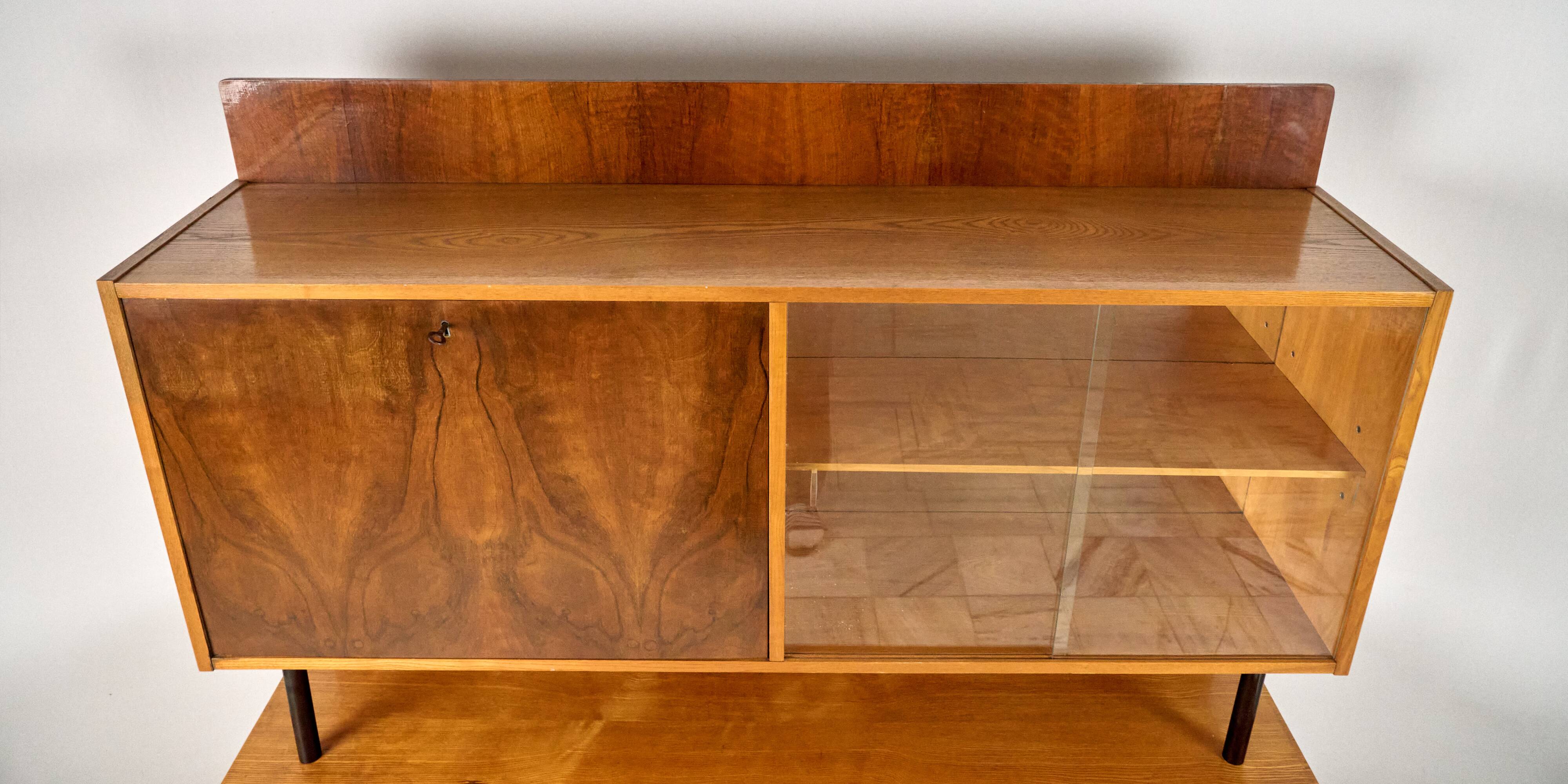 Vintage Credenza with pull-out table, 1960s, Czechoslovakia