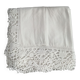 Old linen tablecloth with crocheted frills.