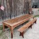 Table de bistrot et ses bancs