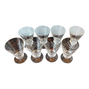 8 verres à vin cristal