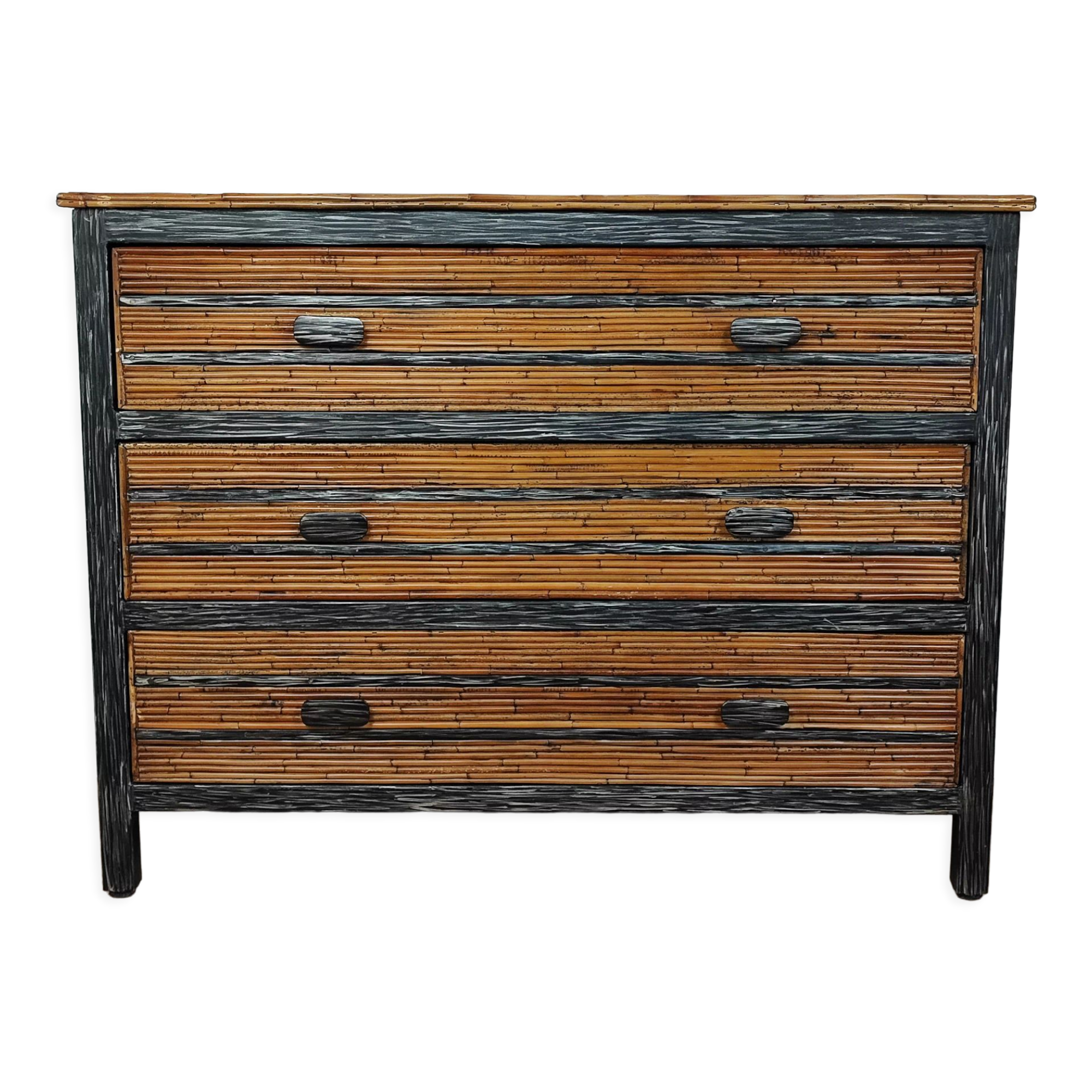 Commode en rotin 80