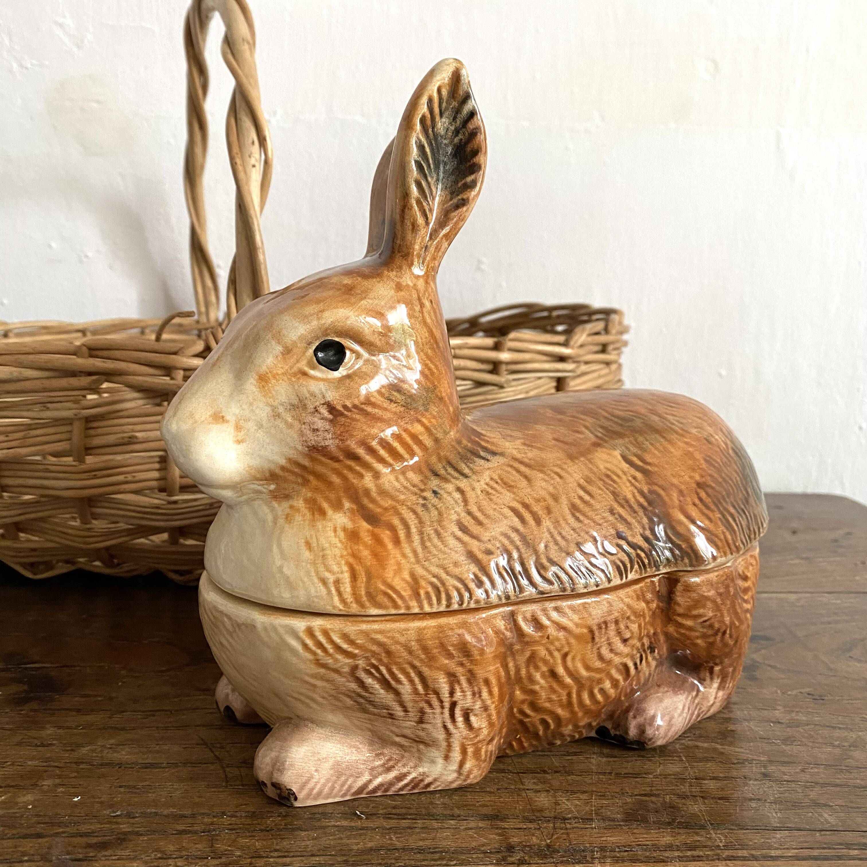 Ceramic rabbit, zoomorphic terrine