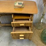 Louis Sognot rattan desk