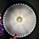 Suspension globe vintage en opaline bleue