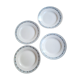 Lot n°2 de 4 assiettes plates bre pmps de Longwy