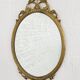 Miroir Médaillon Ovale en Laiton, Italie, 1950s