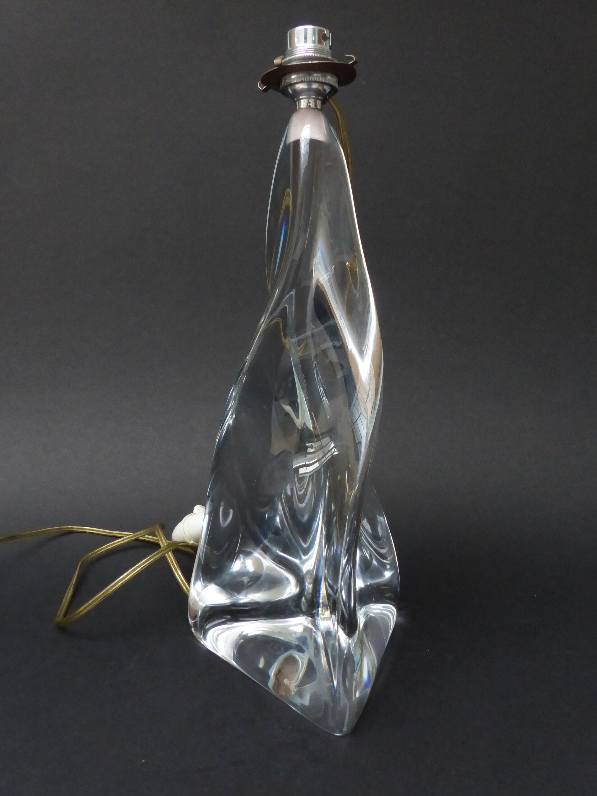 Large lamp foot 70s, crystal of St Louis