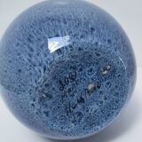 Blue design glazed ceramic vase Holland 90s