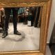Old 19th century mirror in wood and gilded stucco