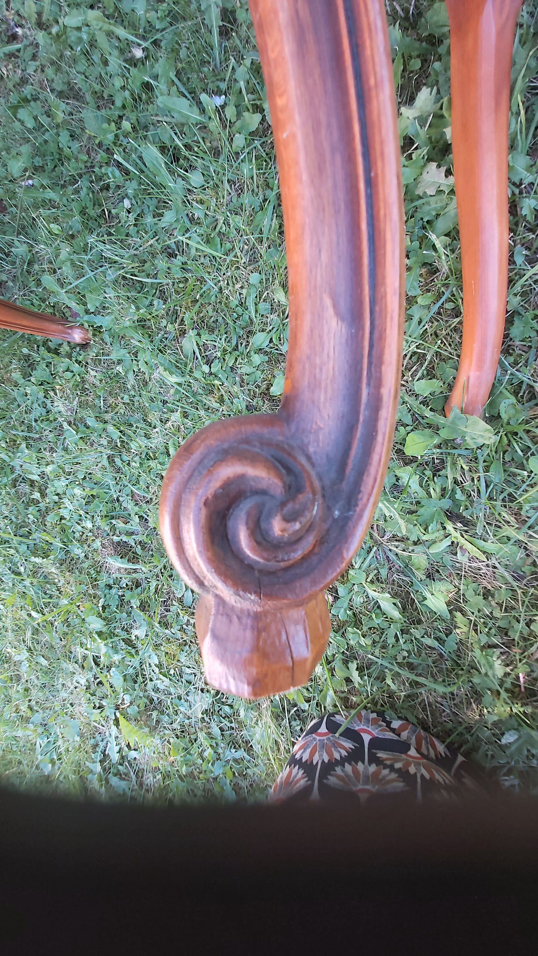 Set of three regency cane chairs