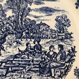 Plate flat canvas of Jouy
