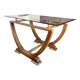 Dining table set with 4 solid wood chairs.