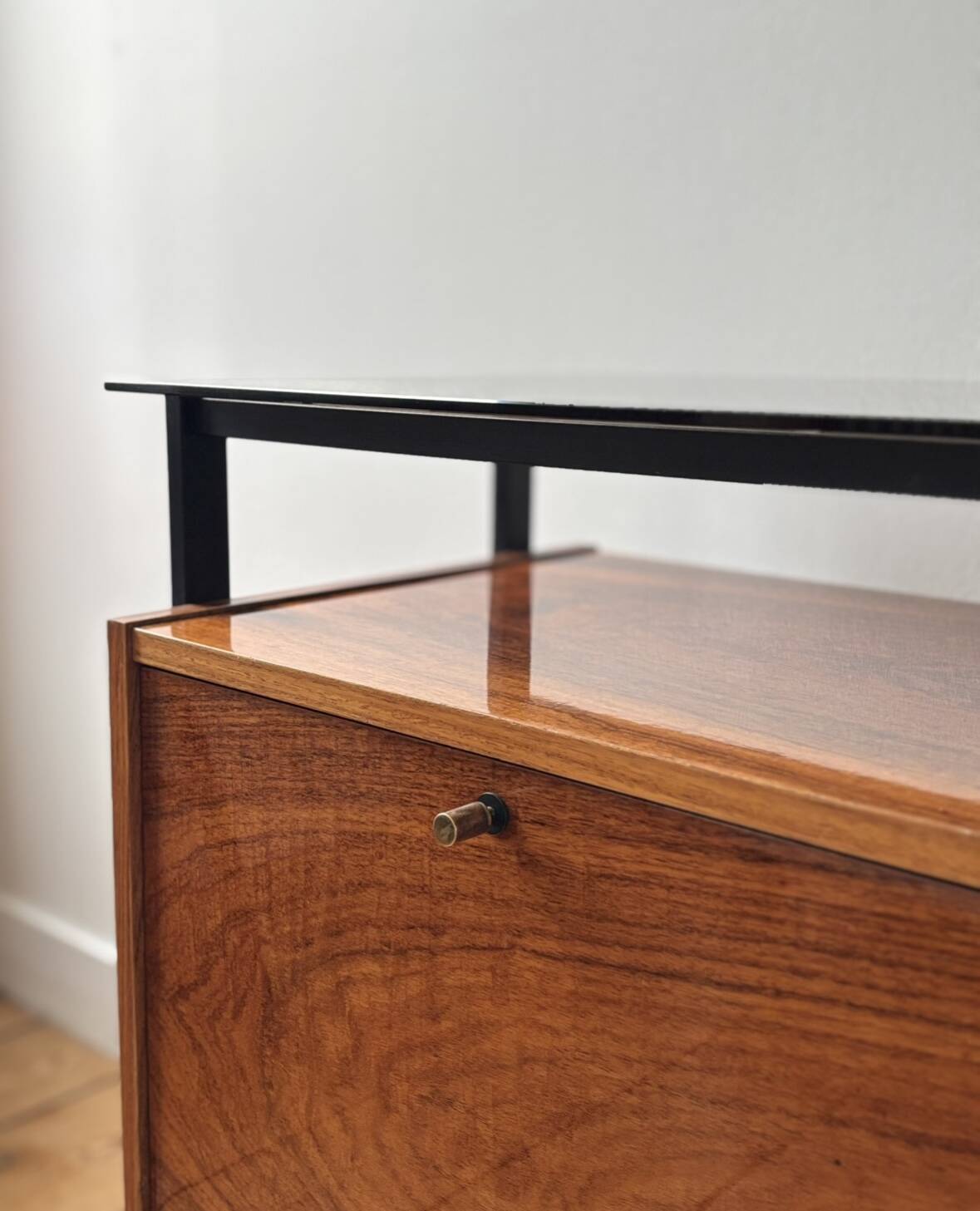 Bar cabinet on wheels