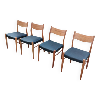 Set of 4 antique chairs, vintage design, 20th century