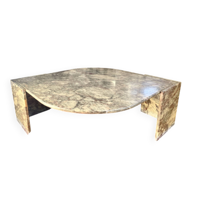 Grande table basse Italienne en marbre 1980