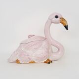 Maison Chaumette Paris Grand Flamant Rose en céramique années 70