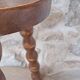 Tabouret tripode bois pied bobine
