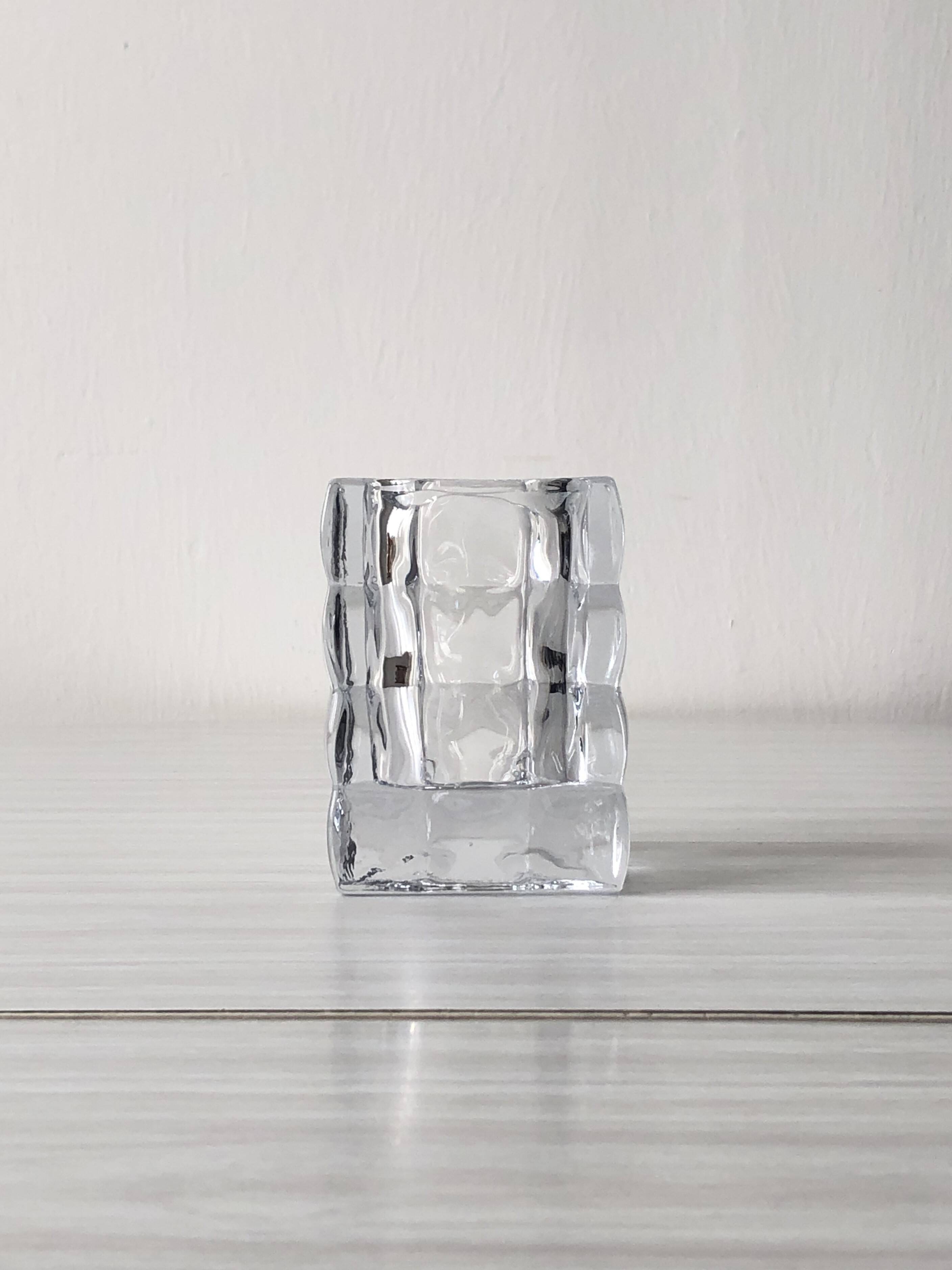 Pencil holder or plant pot in thick crystal glass
