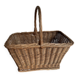 Panier rectangulaire osier ancien