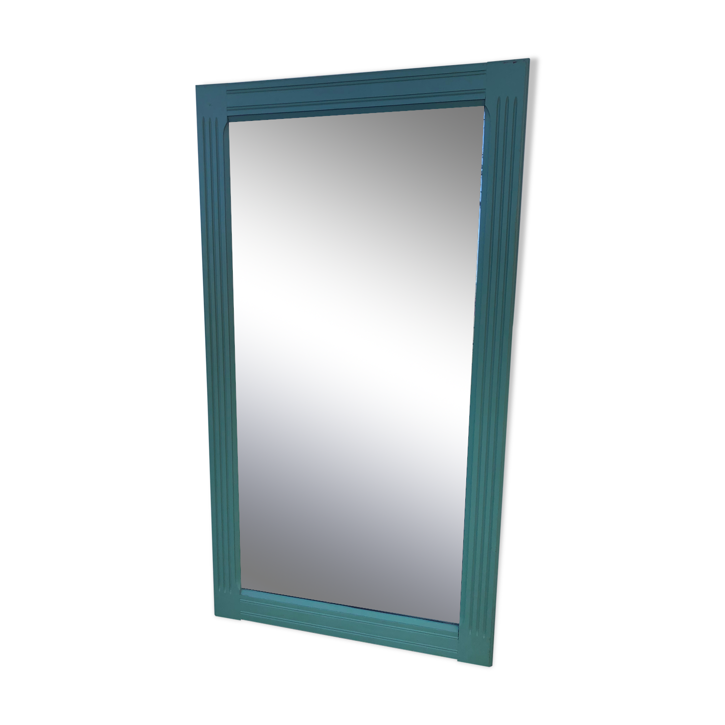 Large old mirror patinated in green  95x170cm