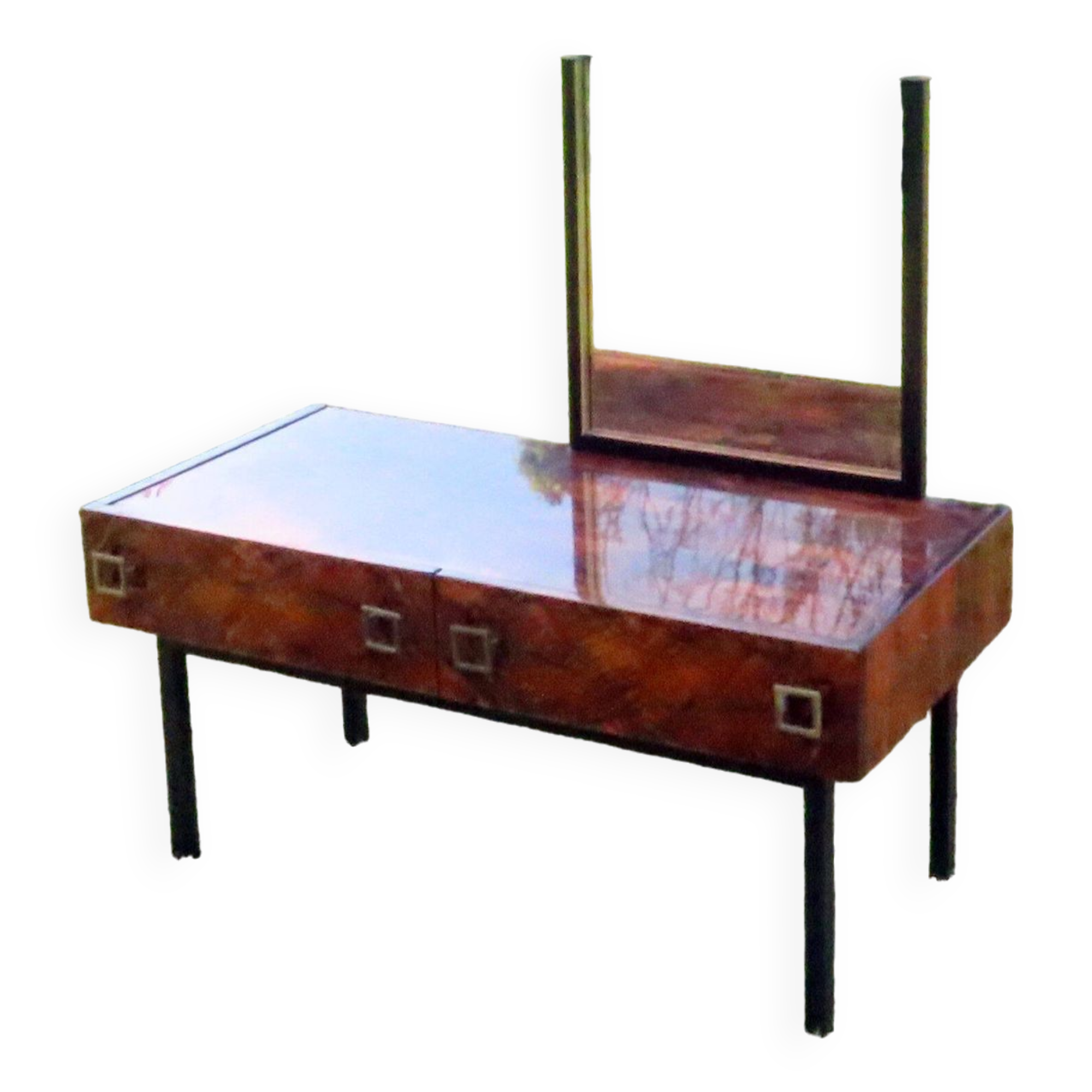 Dressing Table Console Entrance Furniture in Rosewood with Mirror