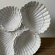 Ceramic shell-shaped serving dish