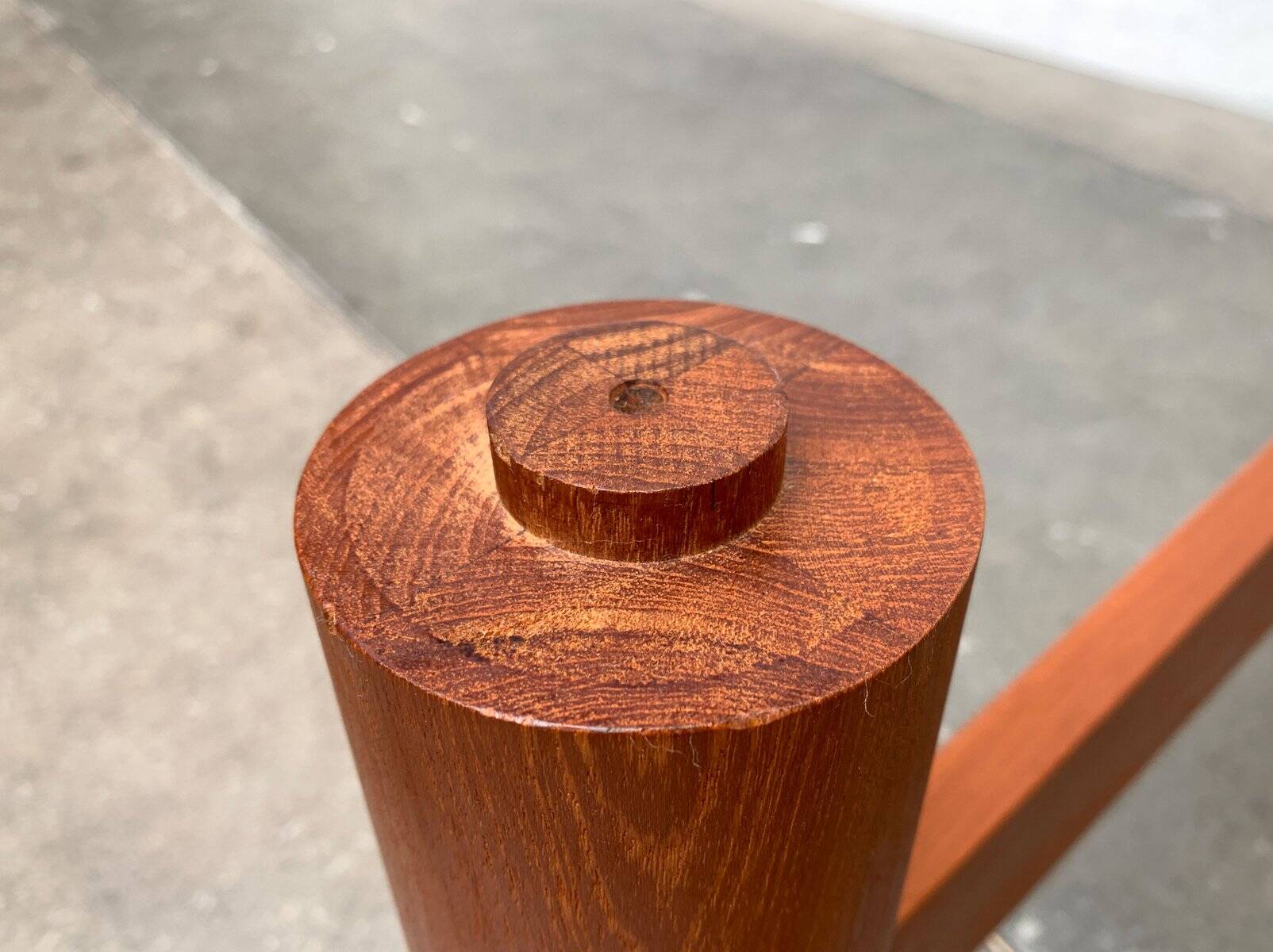 Large Danish brutalist coffee table in solid teak, 1960s.