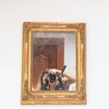 Ancien miroir en bois doré 19ème