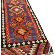 Turkish Handwoven Vintage Herki Kilim 97 cm x 324 cm
