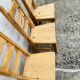 6 chaises brutalistes en pin massif