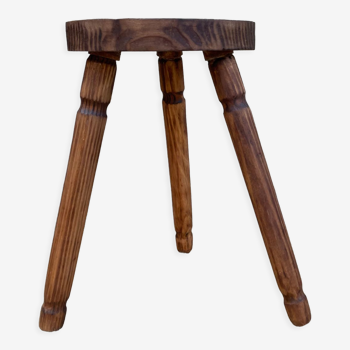 Tabouret tripode bois