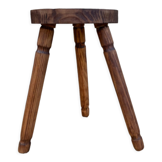 Tabouret tripode bois