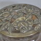 Round box glass and brass flower pattern