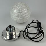 60s 70s table lamp bedside lamp chrome Doria glass space age design