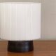Small vintage white opaline glass table lamp bedside decoration extra LAMP-7117