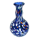 Biot vase in blue bubbled blown glass, design 2000, signed Arnold