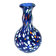 Biot vase in blue bubbled blown glass, design 2000, signed Arnold