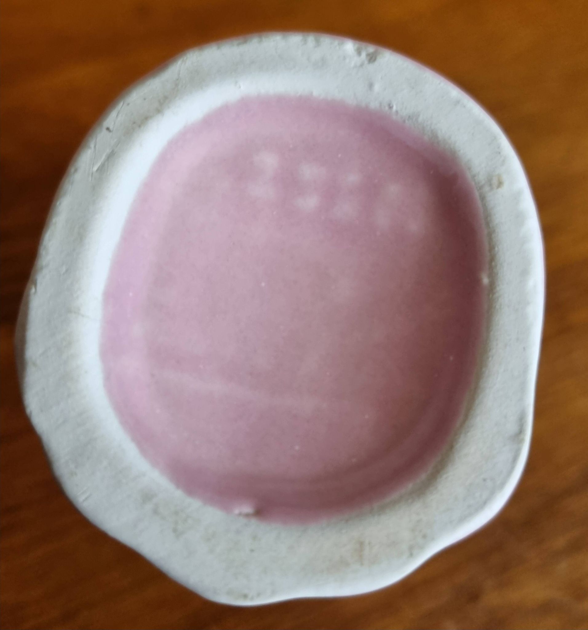 Petit vase rose forme drapée vintage