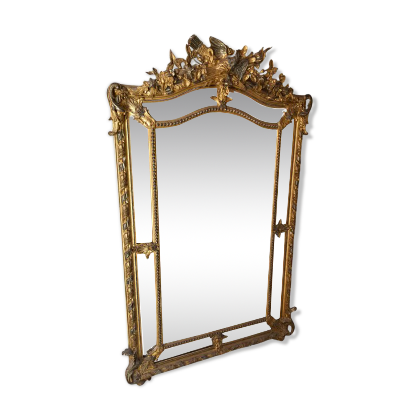 Bevelled golden mirror 170 x 105 cm