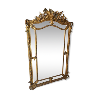 Miroir doré biseauté 170 x 105 cm